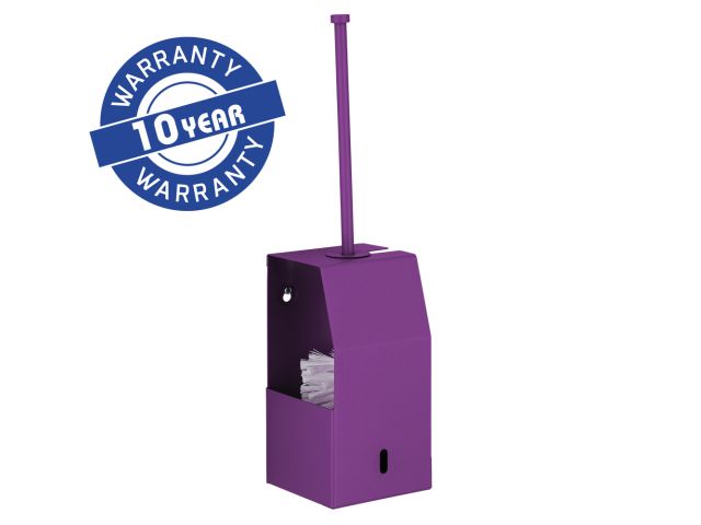 MERIDA STELLA VIOLET LINE toilet brush with a wall-mounted holder, violet